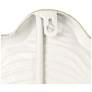 4_Faux Bois Round Metal Wall Mirror, White more views