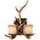 Faux Deer Antlers Candle Glass 17 1/2" High 2-Light Sconce