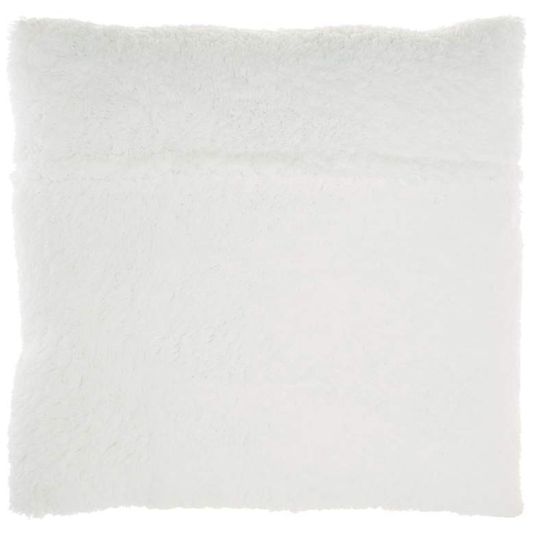Image 4 Faux Fur Blush Jacquard Basketweave 20" Square Throw Pillow more views