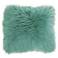 Faux Fur Celadon Remen 22" Square Decorative Throw Pillow