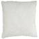 Faux Fur Ivory Silver Metallic Branches 20" Square Pillow