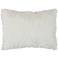 Faux Fur Ivory Silver Metallic Branches 20" x 14" Pillow