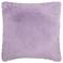 Faux Fur Lavender Remen 22" Square Decorative Throw Pillow