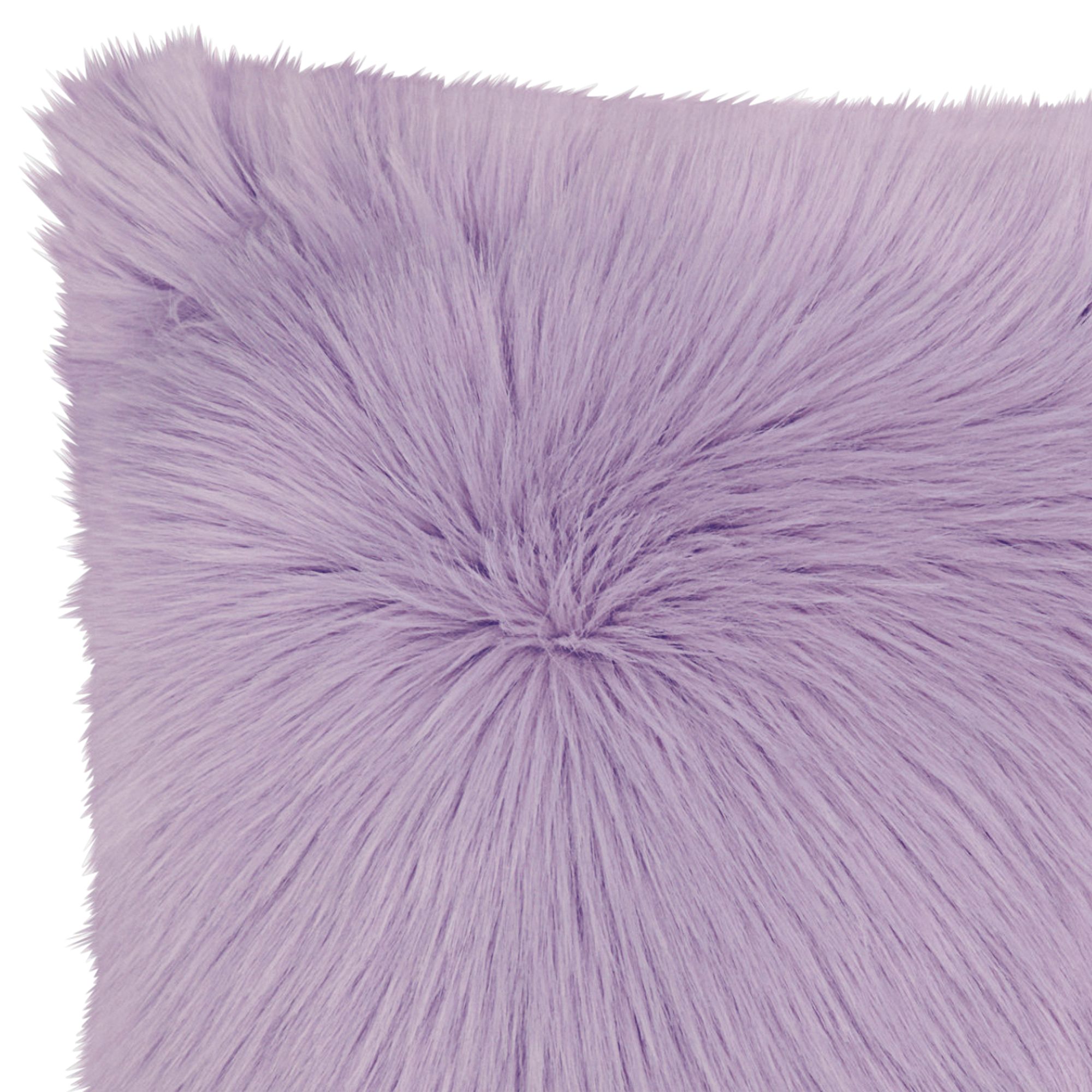 Lavender faux fur pillow sale