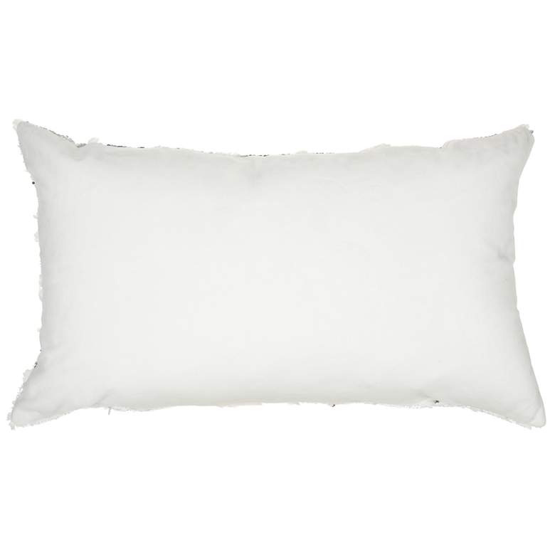 Image 4 Faux Fur White Silver Sequins 20 inch x 14 inch Throw Pillow more views