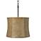 Faux Leather 14" Wide Easthaven Bronze LED Pendant