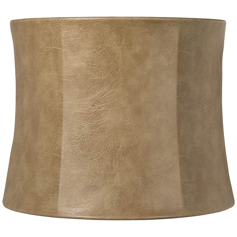 Image 1 Faux Leather Distressed Lamp Shade 13x14x11 (Spider)