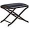 Faux Leather Upholstered X Frame Ottoman