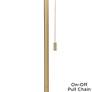 Faux Pleated Giclee Print Giclee Warm Gold Stick Floor Lamp