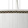 Thumbnail2 of Faux Pleated Giclee Print Lamp Shade with 24" Wide Pendant Chandelier more views