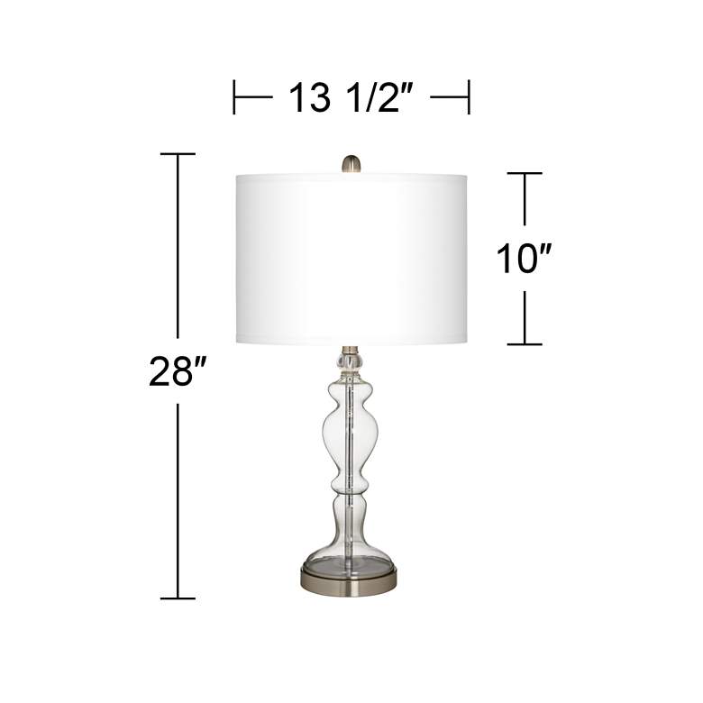 Image 4 Faux Pleated Giclee Print Lamp Shade with Apothecary Clear Glass Table Lamp more views