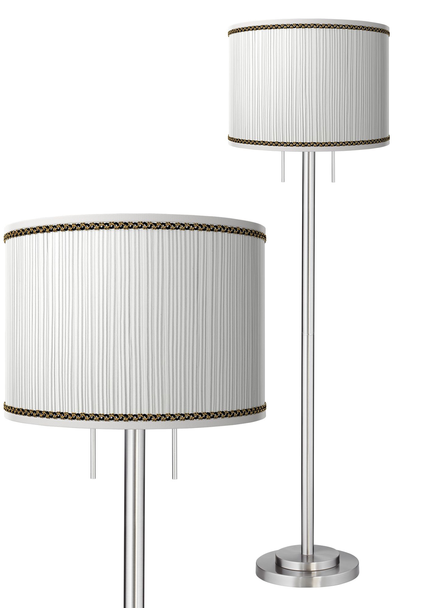 Pleat drum hot sale floor lamp