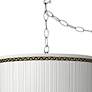 Faux Pleated Giclee Print Lamp Shade with Plug-In Swag Pendant