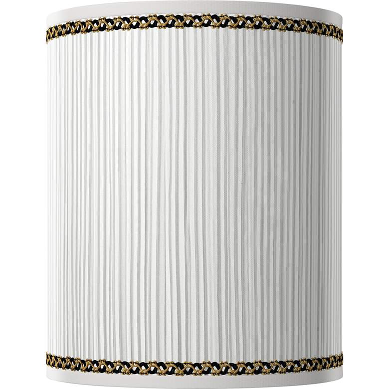 Image 1 Faux Pleated Giclee Print Lamp Shade with Real Trim 10x10x12 (Spider)