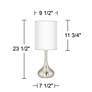 4_Faux Pleated Giclee Print Lamp Shade with Silver Droplet Table Lamp more views