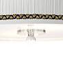 Faux Pleated Giclee Print Shade with 16" Chrome Ceiling Light