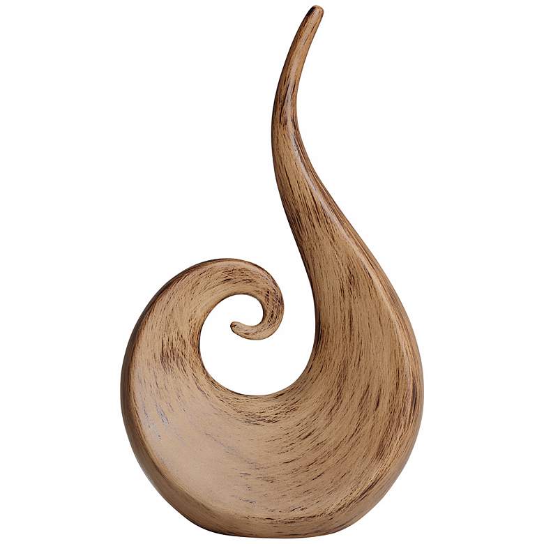 Image 1 Faux Wood Swirl Ceramic Sculpture