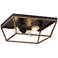 Faven 15" Wide 3-Light Black Ceiling Light