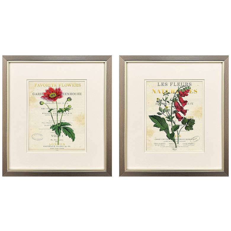 Image 2 Favorite Flowers I 14"W x 16"H Framed Art - Set of 2