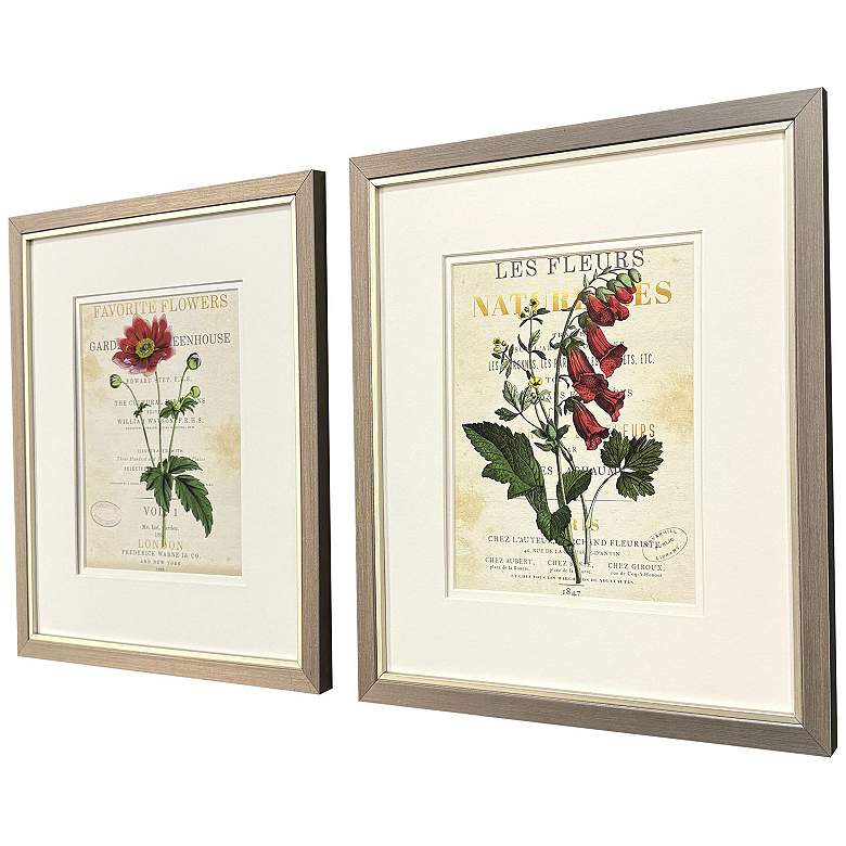 Image 3 Favorite Flowers I 14"W x 16"H Framed Art - Set of 2 more views