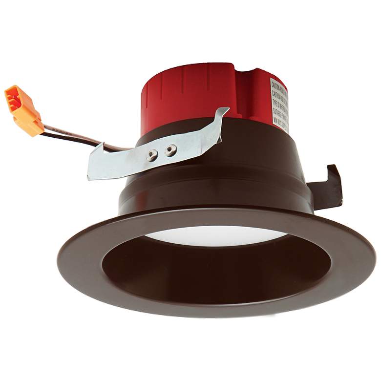 Image 1 Favs 4" Bronze 5-Color Temperature LED Reflector Downlight