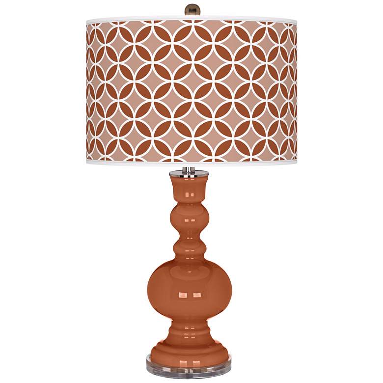 Image 1 Fawn Brown Circle Rings Apothecary Table Lamp