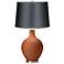 Fawn Brown - Satin Dark Gray Shade Ovo Table Lamp