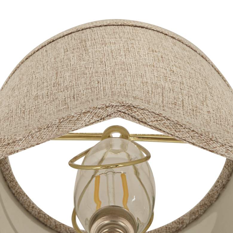 Image 3 Fawn Scallop Bottom Empire Lamp Shade 4x6x5.5 (Candle Clip) more views