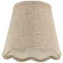Fawn Scallop Bottom Empire Lamp Shade 4x6x5.5 (Candle Clip)