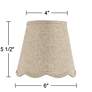 Fawn Scallop Bottom Empire Lamp Shade 4x6x5.5 (Candle Clip)