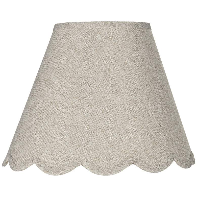 Image 1 Fawn Scallop Bottom Empire Lamp Shade 6x12x9.5 (Spider)