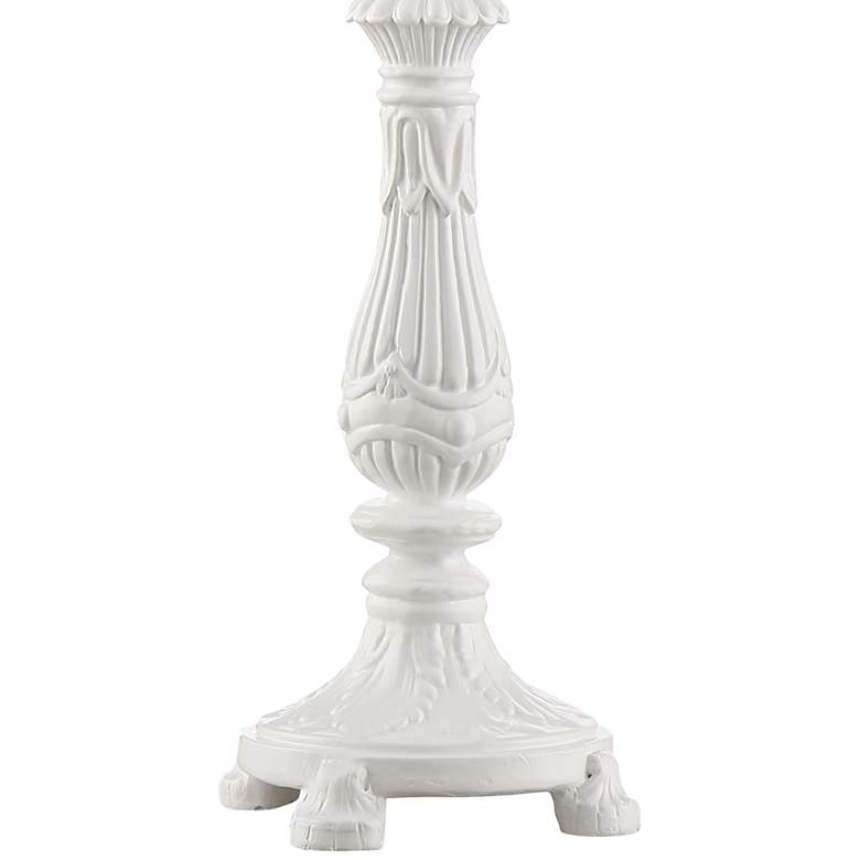 Image 5 Fay White 19 1/2 inch High Antique White Traditional Candelabra Table Lamp more views