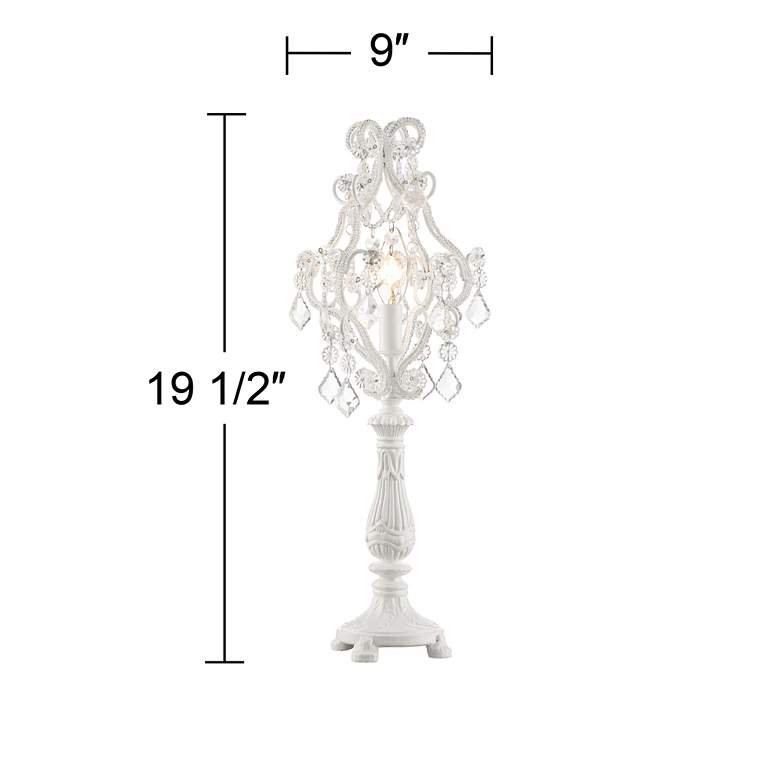 Image 7 Fay White 19 1/2 inch High Antique White Traditional Candelabra Table Lamp more views