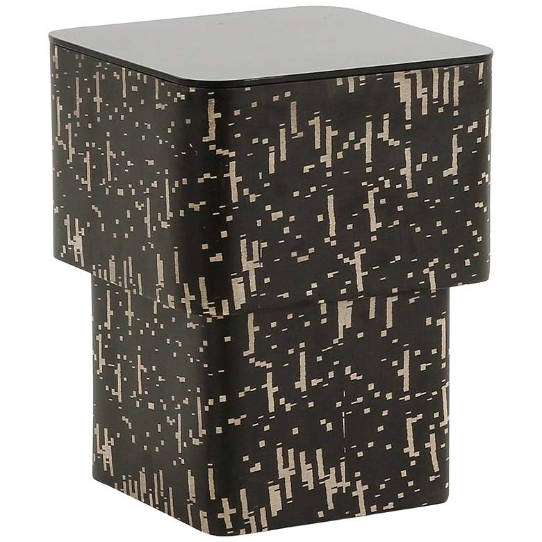 Image 2 Faye 16" Wide Square Black Side Table