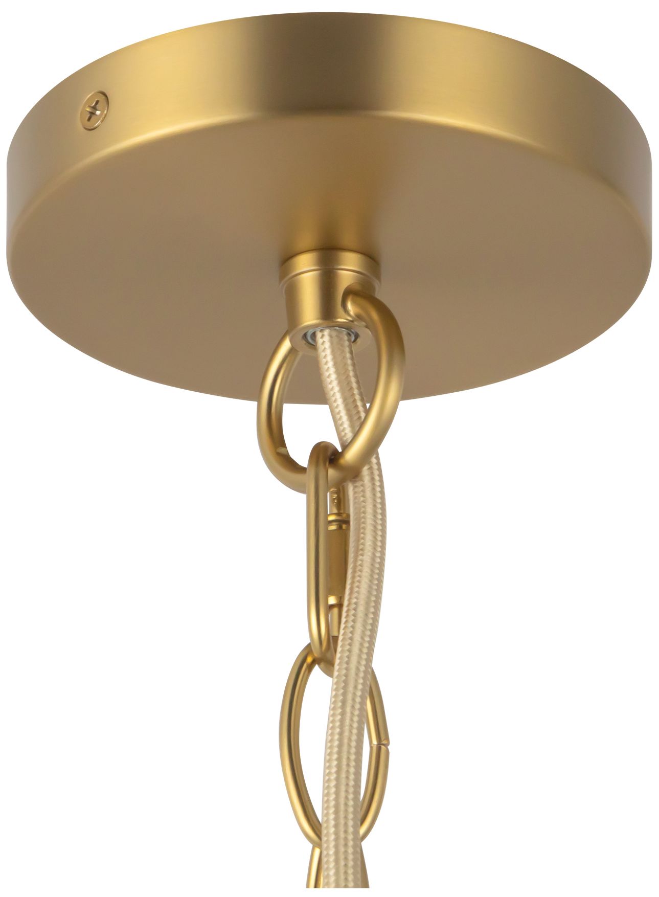 Image 5 Faye 18-in Brushed Gold Chandelier with Clear Ribbed Glass more views