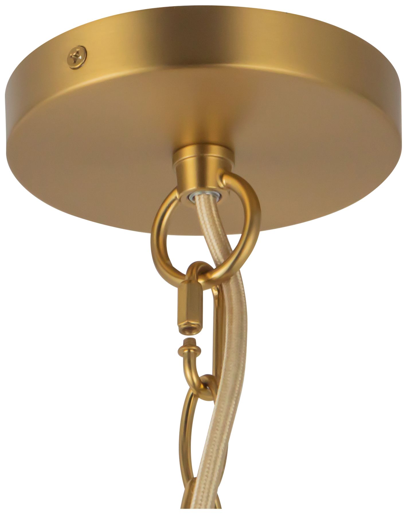 Image 7 Faye 24-in Brushed Gold Chandelier with Clear Ribbed Glass more views