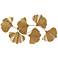 Faye 43" Wide Gold Foil Ginko Leaf Metal Wall Art