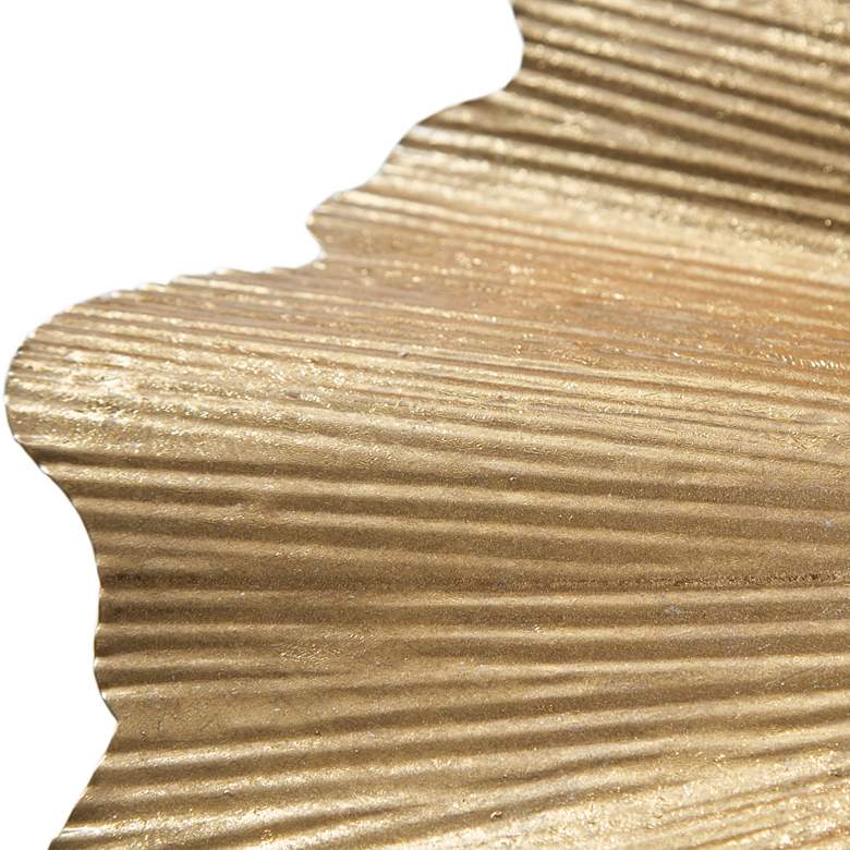 Image 4 Faye 43" Wide Gold Foil Ginko Leaf Metal Wall Art more views