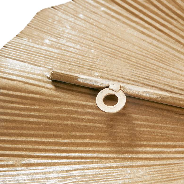 Image 5 Faye 43" Wide Gold Foil Ginko Leaf Metal Wall Art more views