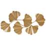 6_Faye 43" Wide Gold Foil Ginko Leaf Metal Wall Art more views