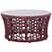Faye Bay Beach Granite Top Cranberry Outdoor Coffee Table