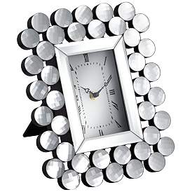 Image2 of Faywood 11" High Silver Mirrored Tabletop Clock