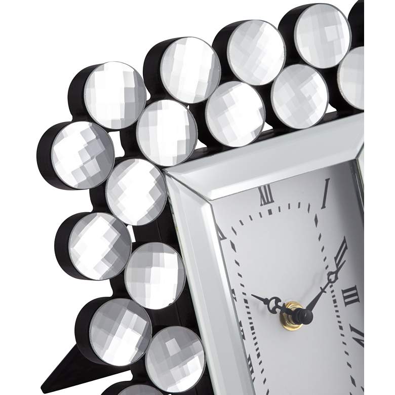 Image 3 Faywood 11" High Silver Mirrored Tabletop Clock more views