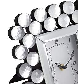 Image3 of Faywood 11" High Silver Mirrored Tabletop Clock more views