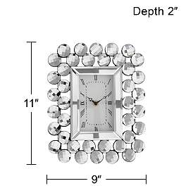 Image5 of Faywood 11" High Silver Mirrored Tabletop Clock more views