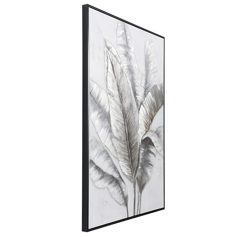 Image 2 Feather Fire 35.4"W x 47.2"H Textured Framed Canvas Wall Art more views