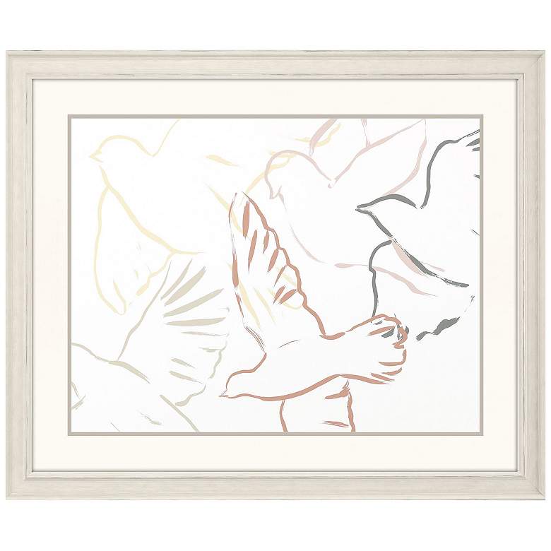 Image 1 Feather Flight I 42"W x 34"H Framed Art