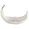 Feather White and Brushed Metallic Gold Decorative Bowl