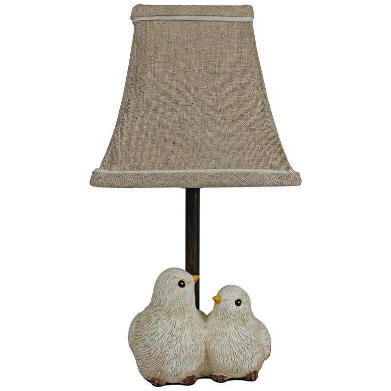 Image 1 Feathered Friends Gray and Gold Accent Table Lamp