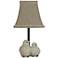 Feathered Friends Gray and Gold Accent Table Lamp